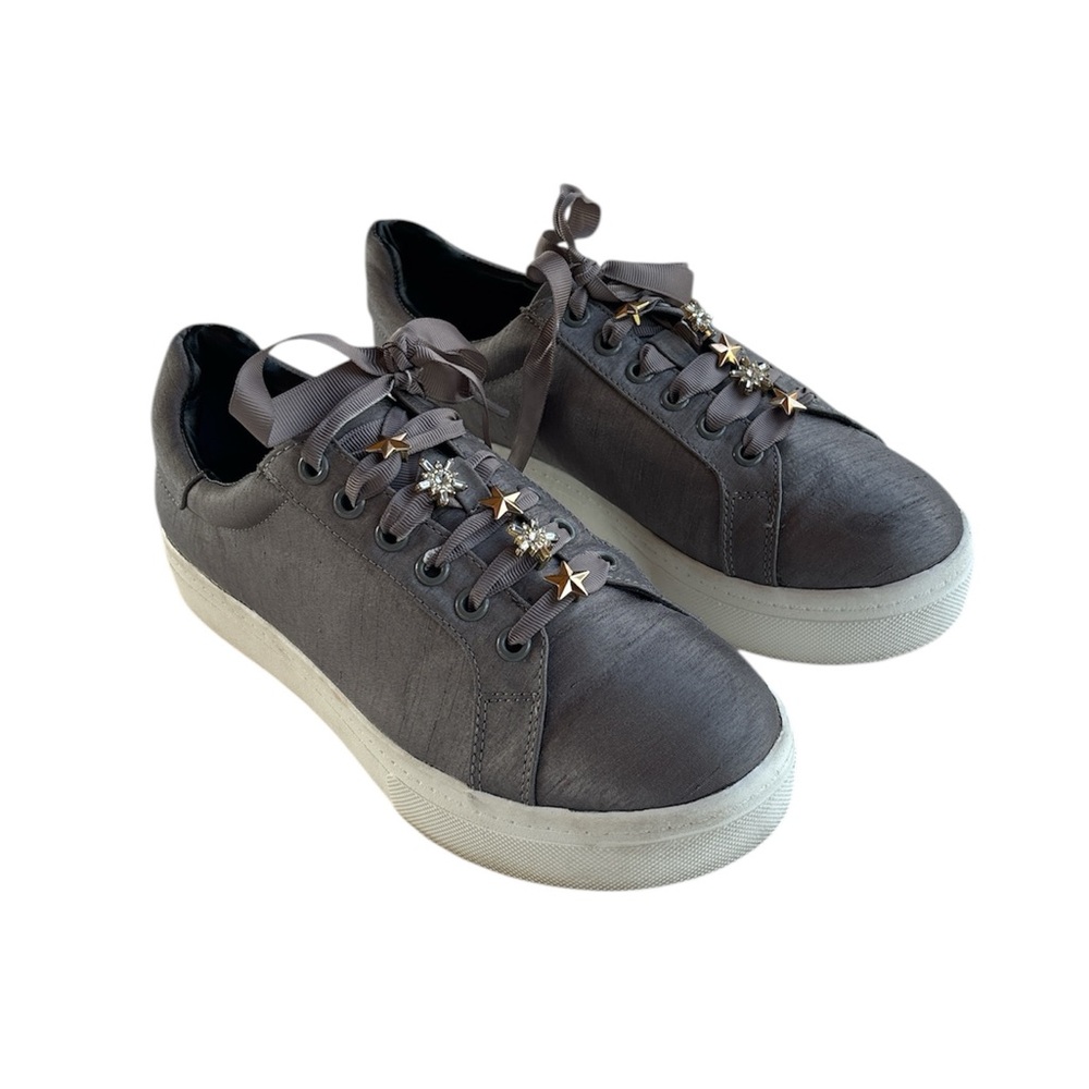 Circus NY by Sam Edelman Women's Shania Gray Satin Low Top Sneaker Size 7.5